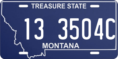 MT license plate 133504C
