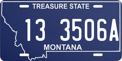 MT license plate 133506A