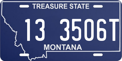 MT license plate 133506T