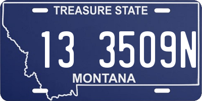 MT license plate 133509N