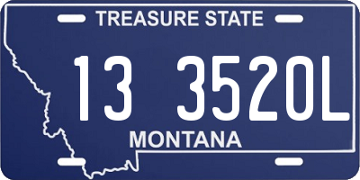 MT license plate 133520L