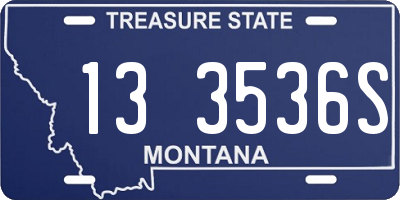 MT license plate 133536S