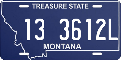 MT license plate 133612L