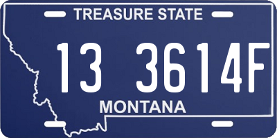 MT license plate 133614F