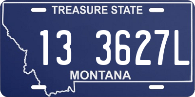MT license plate 133627L