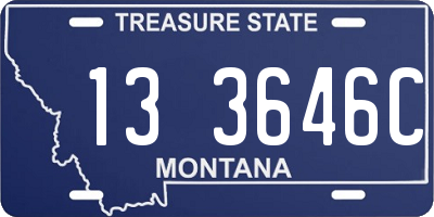 MT license plate 133646C