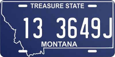 MT license plate 133649J