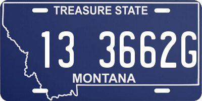 MT license plate 133662G