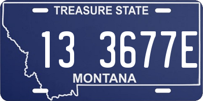 MT license plate 133677E