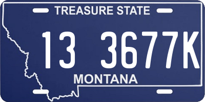 MT license plate 133677K