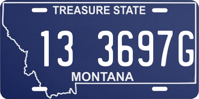 MT license plate 133697G
