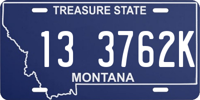 MT license plate 133762K