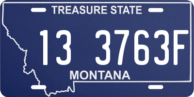 MT license plate 133763F
