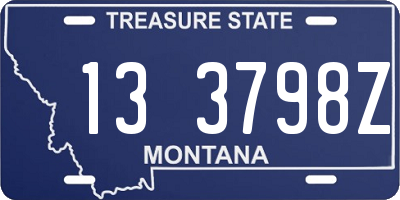 MT license plate 133798Z