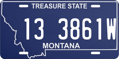 MT license plate 133861W