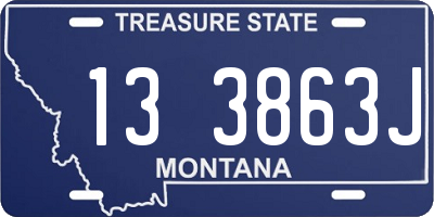MT license plate 133863J