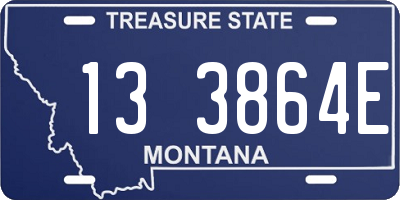MT license plate 133864E