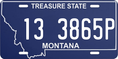 MT license plate 133865P