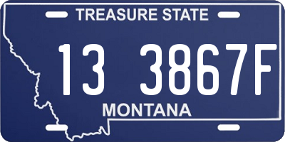 MT license plate 133867F