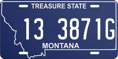 MT license plate 133871G