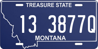 MT license plate 133877Q
