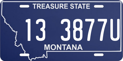 MT license plate 133877U