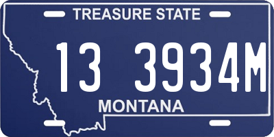 MT license plate 133934M