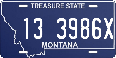 MT license plate 133986X