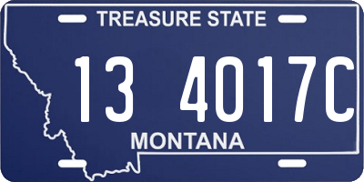 MT license plate 134017C