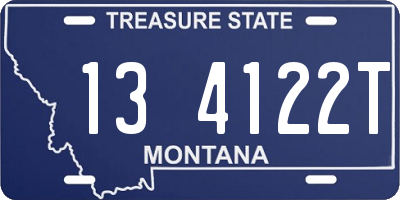 MT license plate 134122T