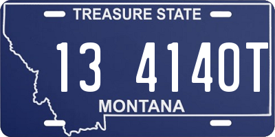 MT license plate 134140T