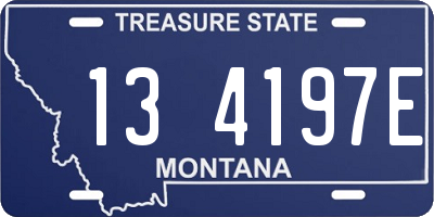 MT license plate 134197E