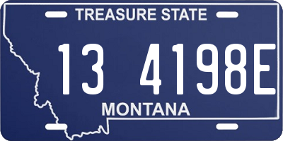 MT license plate 134198E