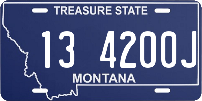 MT license plate 134200J