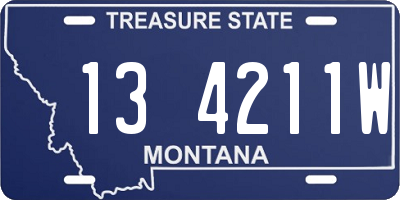MT license plate 134211W