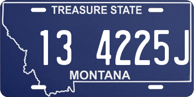 MT license plate 134225J