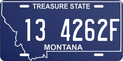 MT license plate 134262F
