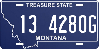 MT license plate 134280G