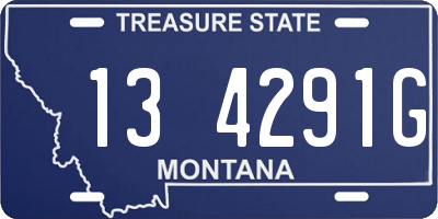 MT license plate 134291G