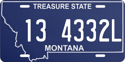 MT license plate 134332L