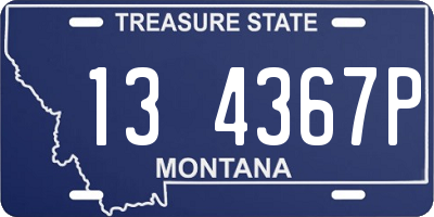 MT license plate 134367P