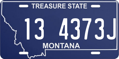 MT license plate 134373J