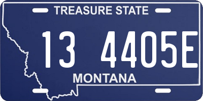 MT license plate 134405E