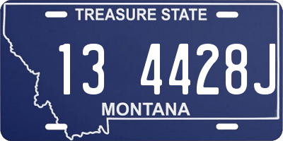 MT license plate 134428J