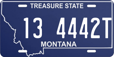 MT license plate 134442T