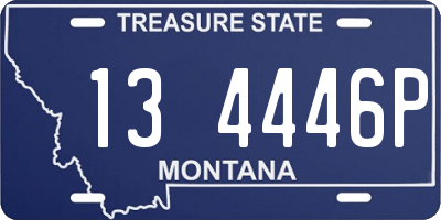 MT license plate 134446P