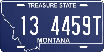 MT license plate 134459T