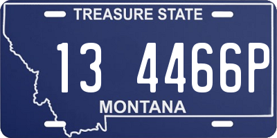 MT license plate 134466P