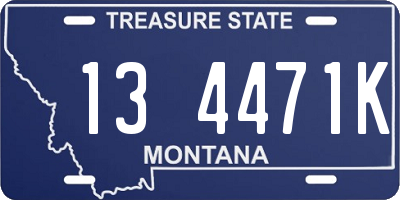 MT license plate 134471K
