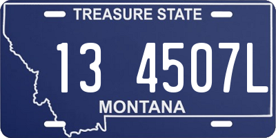 MT license plate 134507L